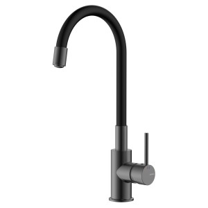 Bateria kuchenna stojąca z elastyczną wylewką Lapur Gun metal Avapax