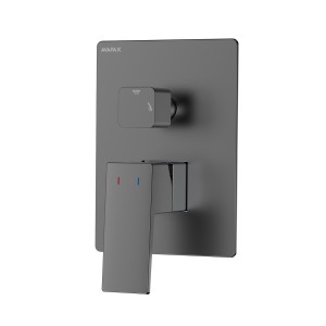Bateria prysznicowo wannowa podtynkowa dwufunkcyjna Vellano Gun metal Avapax
