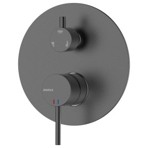 Bateria prysznicowo wannowa podtynkowa trzyfunkcyjna Ultimate Gun metal Avapax