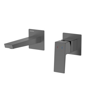 Bateria umywalkowa podtynkowa Vellano Gun metal Avapax