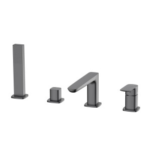 Bateria wannowa  4-otworowa Qanix Gun metal Avapax