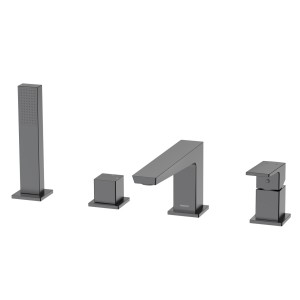 Bateria wannowa  4-otworowa Vellano Gun metal Avapax
