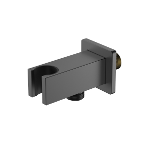 Przyłącze kątowe z uchwytem na słuchawkę proste Cube Gun metal Avapax