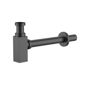 Syfon umywalkowy butelkowy stal nierdzewna Cube Gun metal Avapax
