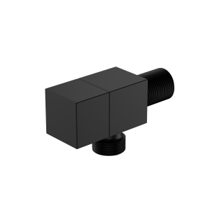 Zawór kątowy przyłączeniowy 1/2x3/8 mosiężny Cube Czarny Avapax