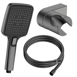 Zestaw prysznicowy  3-funkcyjny punktowy Qanix Gun metal Avapax